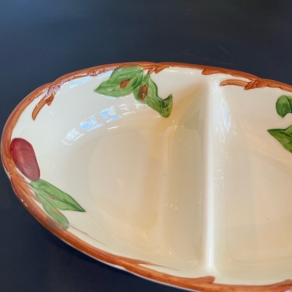 Franciscan Ware Apple Pattern Divided Vegetable Dish - Picture 6 of 7